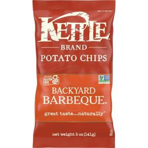 Kettle Brand Potato Chips, Backyard Barbeque Kettle Chips, Party Size, 13 Oz(Barbecue)