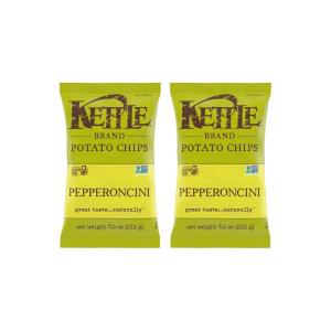 Kettle Brand Potato Chips, Pepperoncini Kettle Chips, 7.5 Oz(7.5 Ounce (Pack of 2))