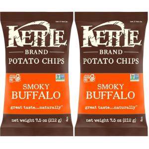 Kettle Brand Smoky Buffalo Potato Chips, 7.5 Oz Bag(7.5 Ounce (Pack of 2))