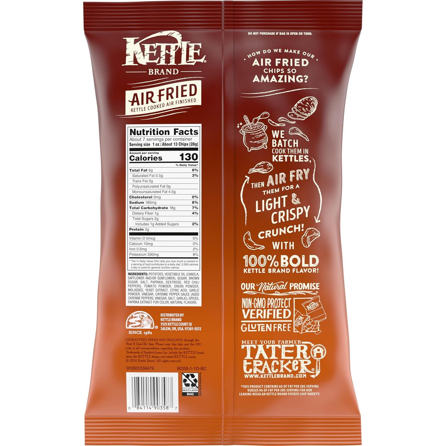 image:imageKettle Brand Air Fried Texas BBQ Chips 65 Oz BagAir Fried Texas BBQ