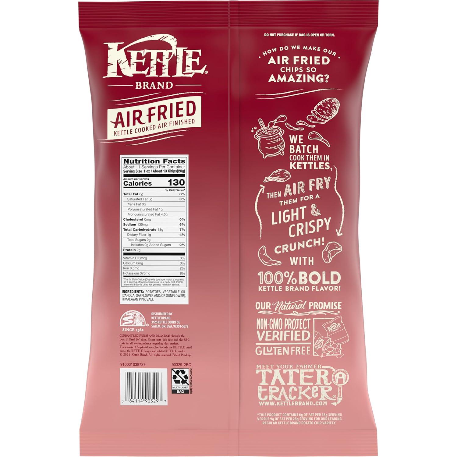 image:imageKettle Brand Potato Chips Air Fried Himalayan Salt Kettle Chips 65 Oz BagHimalayan Salt