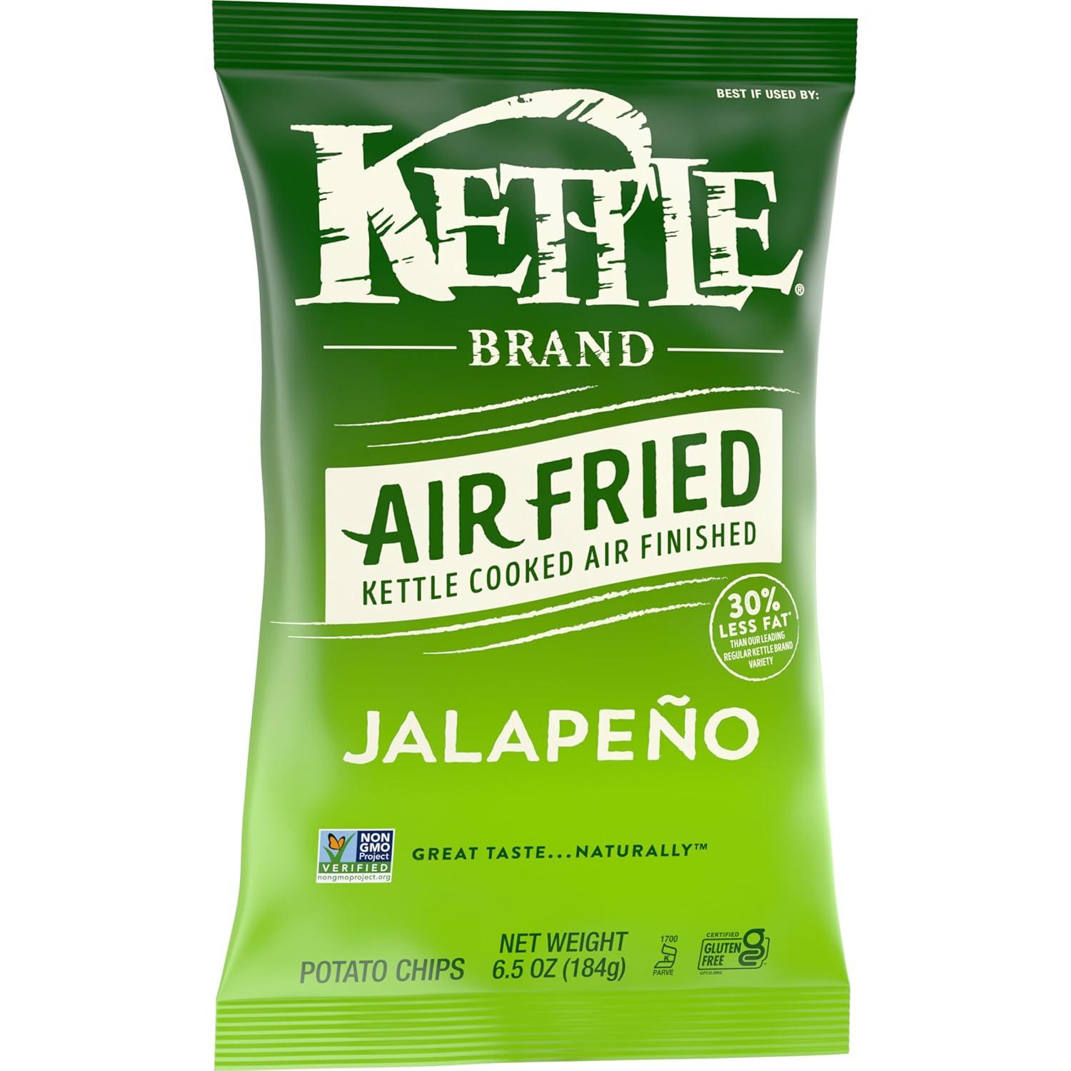 image:imageKettle Brand Potato Chips Air Fried Jalapeo Kettle Chips 65 Oz BagJalapeno