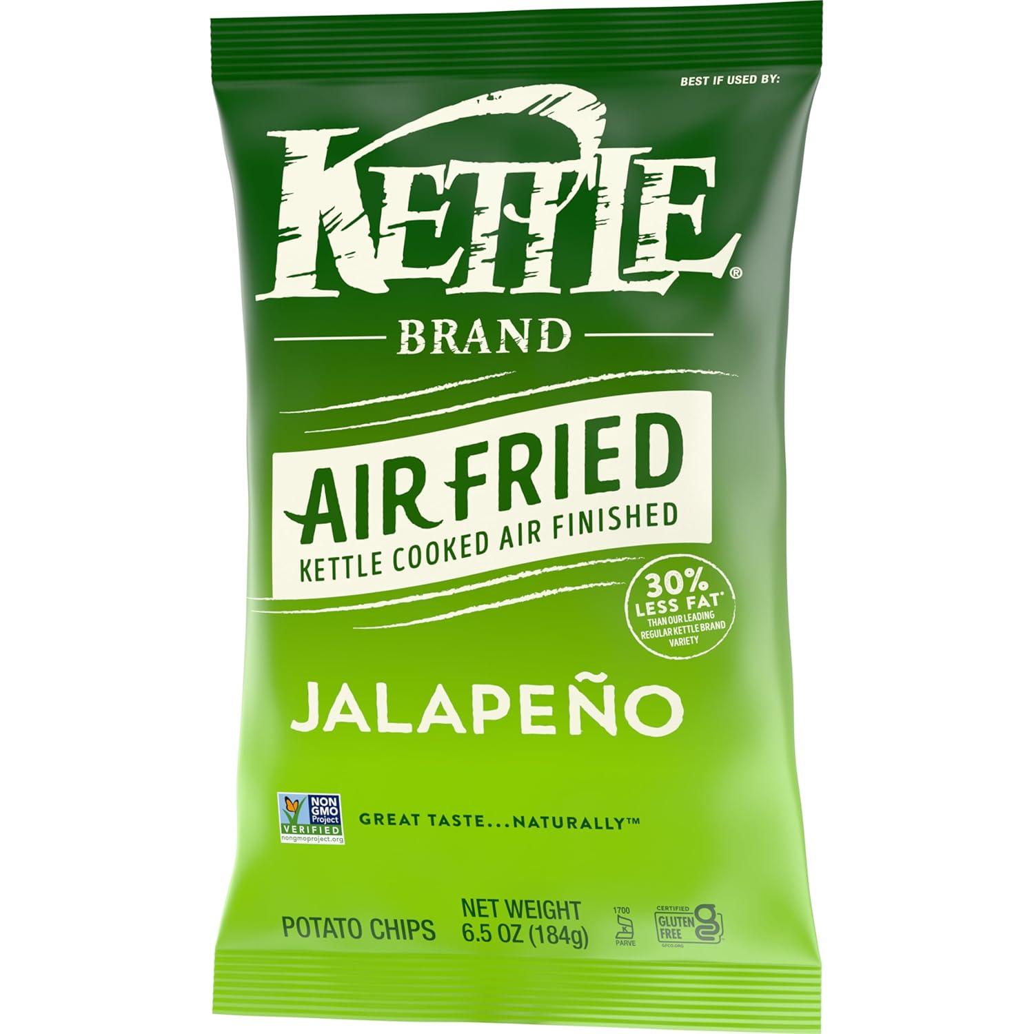 image:imageKettle Brand Potato Chips Air Fried Jalapeo Kettle Chips 65 Oz BagJalapeno