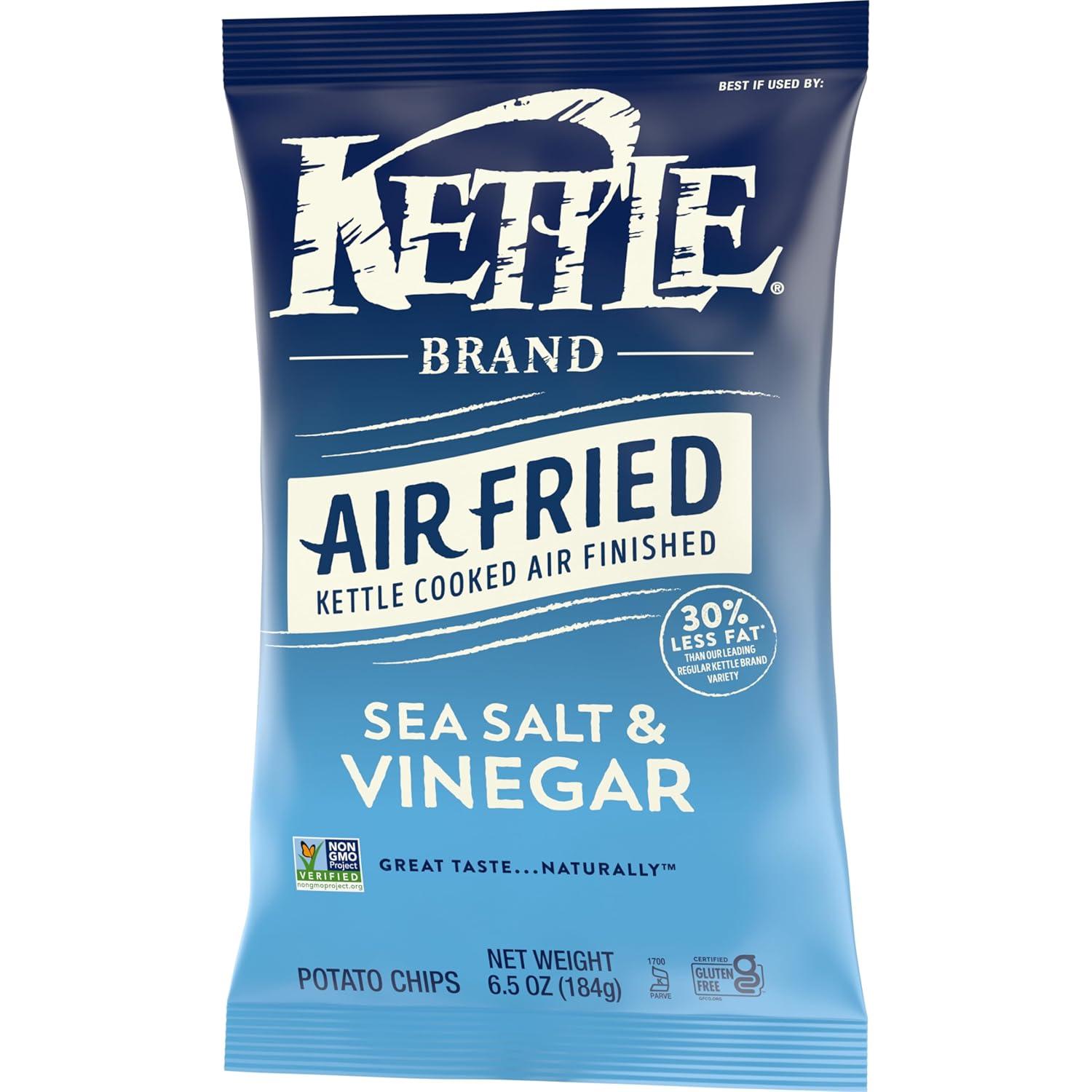 image:imageKettle Brand Potato Chips Air Fried Sea Salt amp Vinegar Kettle Chips 65 Oz BagSea Salt Vinegar Air Fried