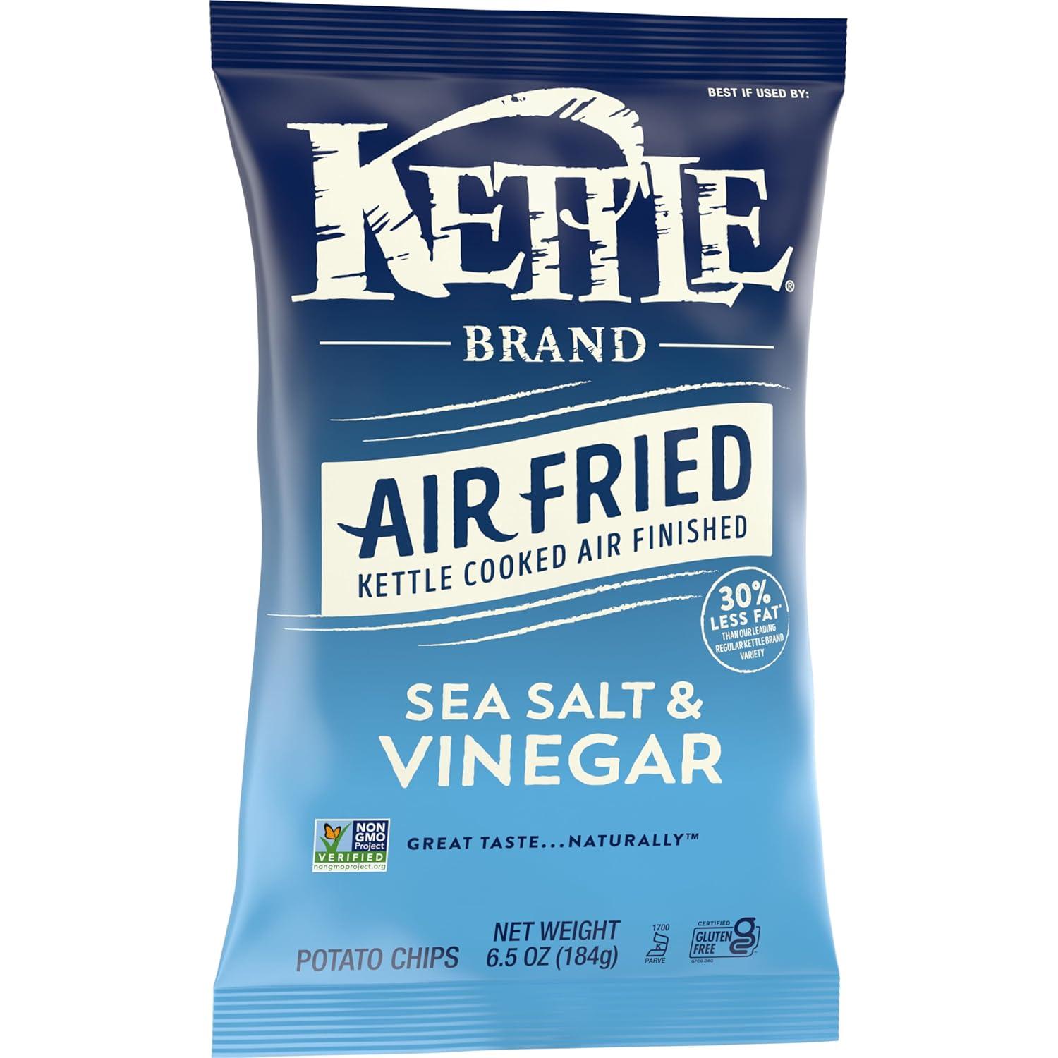 image:imageKettle Brand Potato Chips Air Fried Sea Salt amp Vinegar Kettle Chips 65 Oz BagSea Salt Vinegar Air Fried