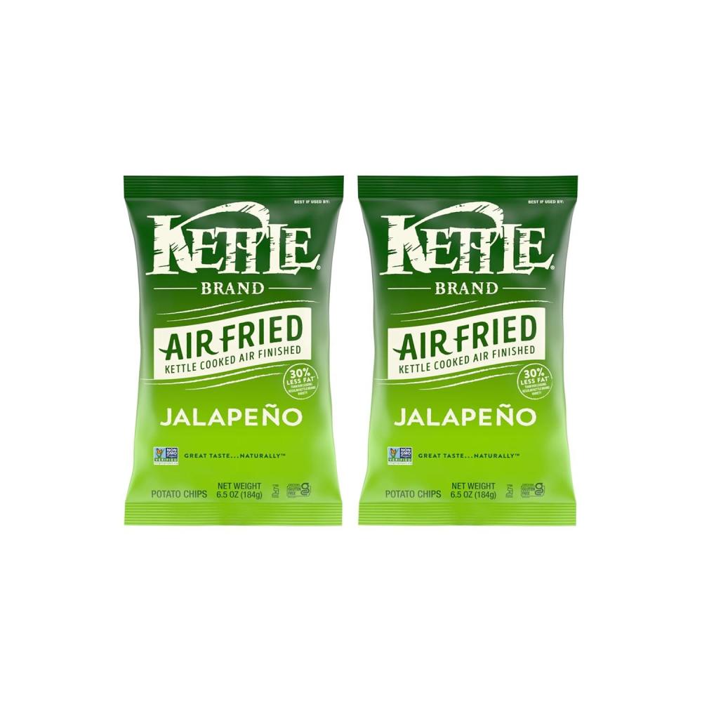 image:imageKettle Brand Potato Chips Air Fried Jalapeo Kettle Chips 65 Oz BagJalapeno