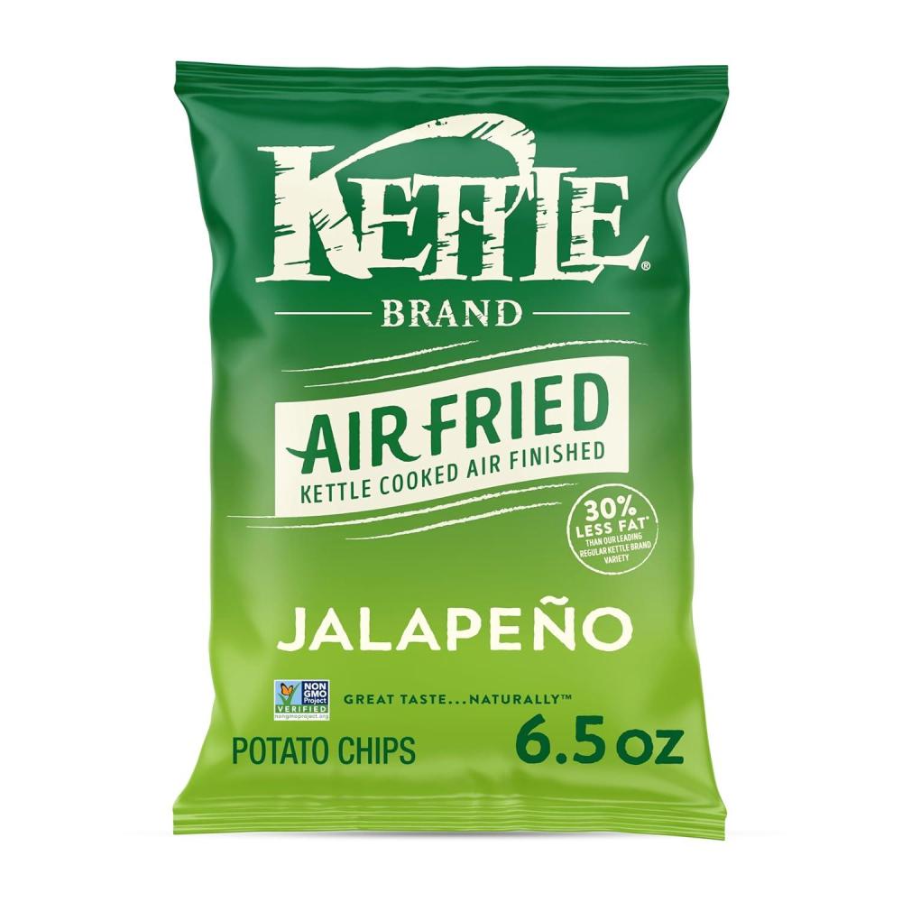 image:imageKettle Brand Potato Chips Air Fried Jalapeo Kettle Chips 65 Oz BagJalapeno Air Fried