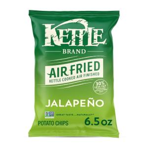 Kettle Brand Potato Chips, Air Fried Jalapeño Kettle Chips, 6.5 Oz Bag(Jalapeno Air Fried)