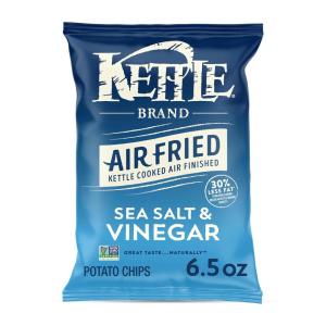 Kettle Brand Potato Chips, Air Fried Sea Salt & Vinegar Kettle Chips, 6.5 Oz Bag(Sea Salt & Vinegar Air Fried)